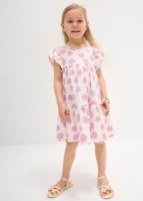 bonprix Vestido de punto de algodón puro, rosa, 116/122