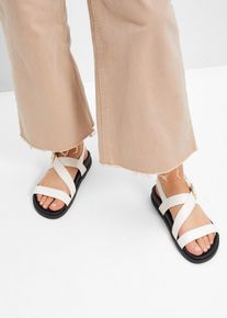 bonprix Mujer, Sandalias, blanco, 38