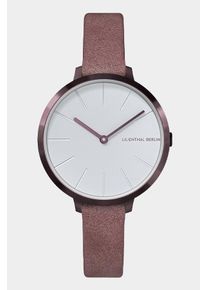 Women's Watch - Burgundy - Surgical steel case, Sapphire-hardened mineral glass, Rose Leather Strap - 30mm , Miyota Quartz Movement - Lilienthal