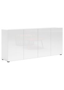 Sideboard , Weiß Hochglanz , Holzwerkstoff , 2 Fächer , 180x79x38 cm , Typenauswahl, Beimöbel erhältlich, stehend , Kleinmöbel, Kommoden, Sideboards