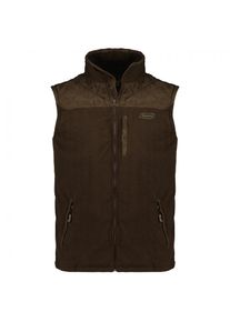 Hubertus Fleeceweste mit abgestepptem Schulterelement, Oliv, 6XL