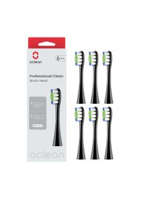 OCLEAN opzetborstel Prof. Clean - zwart, set van 6