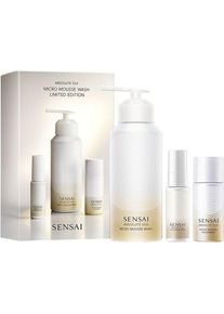 SENSAI Absolute Silk Conjunto de edição limitada Micro Mousse Wash Kits limpeza pele Female