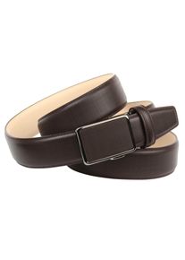 Anthoni Crown Ledergürtel, Stufenlose Ledergürtel Für Gehobene Outfits braun, Größe 115, Individuell kürzbar-Gürtel nach Maß