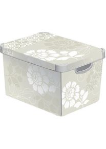 curver Úložný box ROMANCE L s vekom | sivá