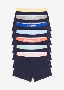 Boxershorts tajt modell (7-pack) - blå - storlek 7 (XL) - bonprix