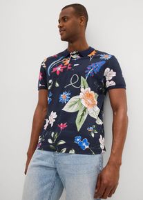Pikétröja av ren bomull - blå - storlek 64/66 (3XL) - bonprix