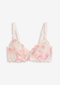 Minimizer-BH med sirligt broderi - vit - storlek 85E - bonprix
