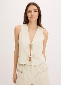 Väst med rosetter - beige - storlek 38 - bonprix