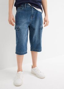 Jeansshorts av ren bomull Loose Fit - bl&aring; - storlek 164 - bonprix