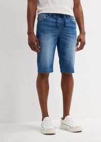 Jeansbermudas i tunn trikå Regular Fit - blå - storlek 33 - bonprix