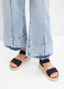 Sandalett med kilklack från Skechers - svart - storlek 39 - bonprix