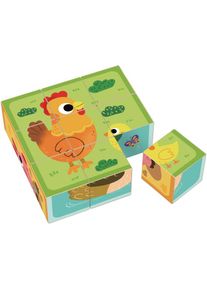 2Kids Toys Wooden Blocks Farm cubes wooden 12 m+ 9 pc