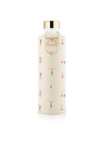 Equa Mismatch glass water bottle + faux leather case colour Playa 750 ml