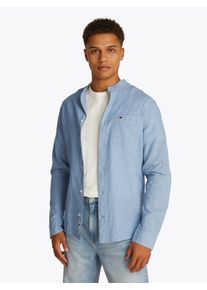 Tommy Jeans Langarmhemd »TJM LINEN MIX BAND COLLAR SHIRT«