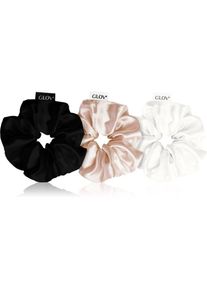 GLOV Satin Scrunchies M hair bands Black/White/Sparkling Wine 3 pc