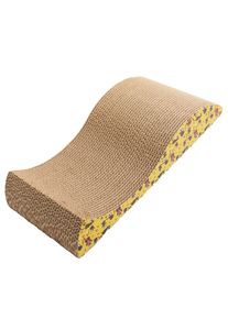 Tiragraffi Croci Wavy con erba gatta, giallo e nero per gatti
