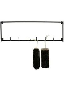 Ambia Home Hakenleiste , Schwarz , Metall , 50x16x3.5 cm , Aufhängemöglichkeit , Garderobe, Garderobenpaneele, Wandgarderobe