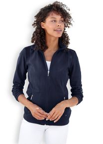 CLINIC DRESS Fleecejas dames - opstaande kraag navy voor dames, donkerblauw