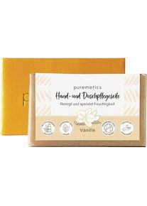 puremetics Natural soaps Vanille hand- en douchezeep Blokzeep Dames 75 g