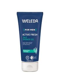 Weleda Shower Gel Voor mannen Active Fresh 3in1 Douchegel Lichaamsreiniging Heren 200 ml