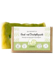 puremetics Natural soaps Hand- en douchezeep limoen Blokzeep Dames 75 g