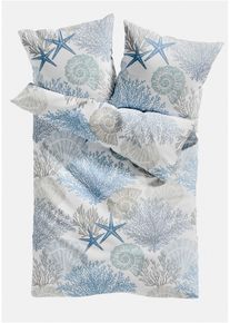 Parure de lit motif marin - bleu - taille 135x200 cm - 100% coton - bonprix