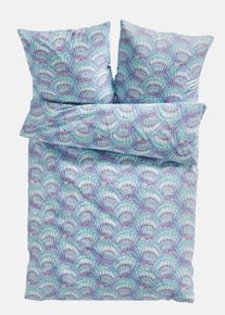Parure de lit motif coquillages - bleu - taille 135x200 cm avec coton - bonprix