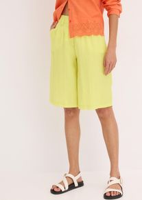 Bermuda fluide en viscose mélangée - jaune - taille 40 - bonprix