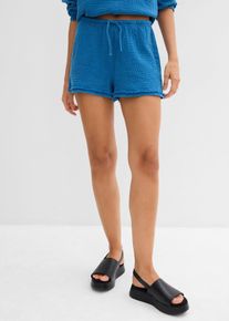 Short 100% coton - bleu - taille 50 - 100% coton,Mousseline - bonprix