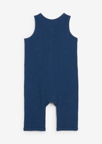 Combinaison bébé en gaze 100% coton - bleu - taille 92/98 - 100% coton,Mousseline - bonprix