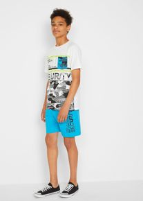 T-shirt et bermuda 100% coton (ens. 2 pces) - bleu - taille 152/158 - 100% coton - bonprix
