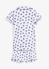 Pyjashort avec coton doux (ens. 2 pces) - blanc - taille 116/122 avec coton - bonprix