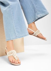 Sandales entredoigt - beige - taille 38 - bonprix