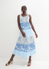 Robe longue en jersey coton - bleu - taille 42/44 (M) avec coton - bonprix