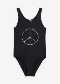 Maillot 1 pièce avec application - noir - taille 140/146 - bonprix