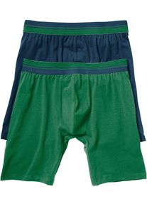Lot de 2 boxers longs - bleu - taille 6 (L) avec coton - bonprix