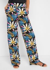 Pantalon palazzo en jersey doux - noir - taille 38/40 (S) - Viscose - bonprix