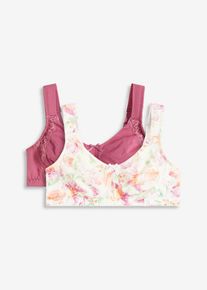 Minimizer-BH uten bøyle med bomull (2-pack), hvit, størrelse 85E, bonprix