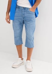 Lang bermudashorts i lett denim med stretch Regular Fit, blå, størrelse 64, bonprix