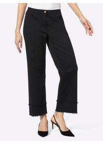 Heine Dames 7/8-broek met opgestikte achterzakken in zwart ,maat 50, Witt, 98% Katoen, 2% Elastan