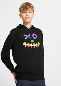bonprix Sudadera con capucha en suave mezcla de algodón, negro, 128/134