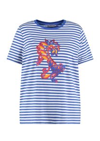 SAMOON - Shirt met ronde hals, wit, Maat 42, synthetische vezel