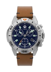 Timex Heren Analoog horloge 'Expedition North® Ridge' blauw / bruin / rood / zilver One Size