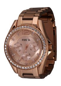 Fossil Dames Analoog horloge 'Riley' rose-goud One Size