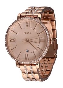 Fossil Dames Analoog horloge rose-goud / zwart One Size