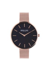 Lucardi Dames Analoog horloge 'Masche' rose-goud / zwart Onesize