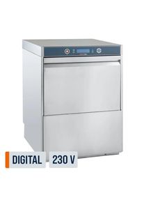 GastroHero Lave-vaisselle HYPRO 50 SL, 230 V, Lave-vaisselle Gastro, affichage en texte clair multilingue, système d'autodiagnostic, 3 paniers inclus|