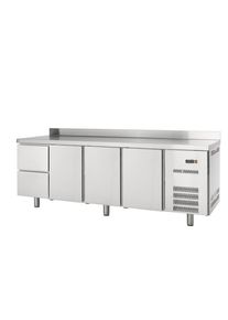Table réfrigérée 600 3/2 avec dosseret| Professionnel | HoReCa | CHR