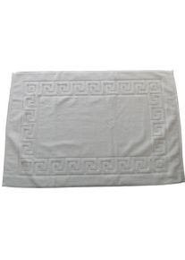 Tapis de bain en éponge retors, 100 % coton, 50 x 70 cm, blanc, 500 g/m2
